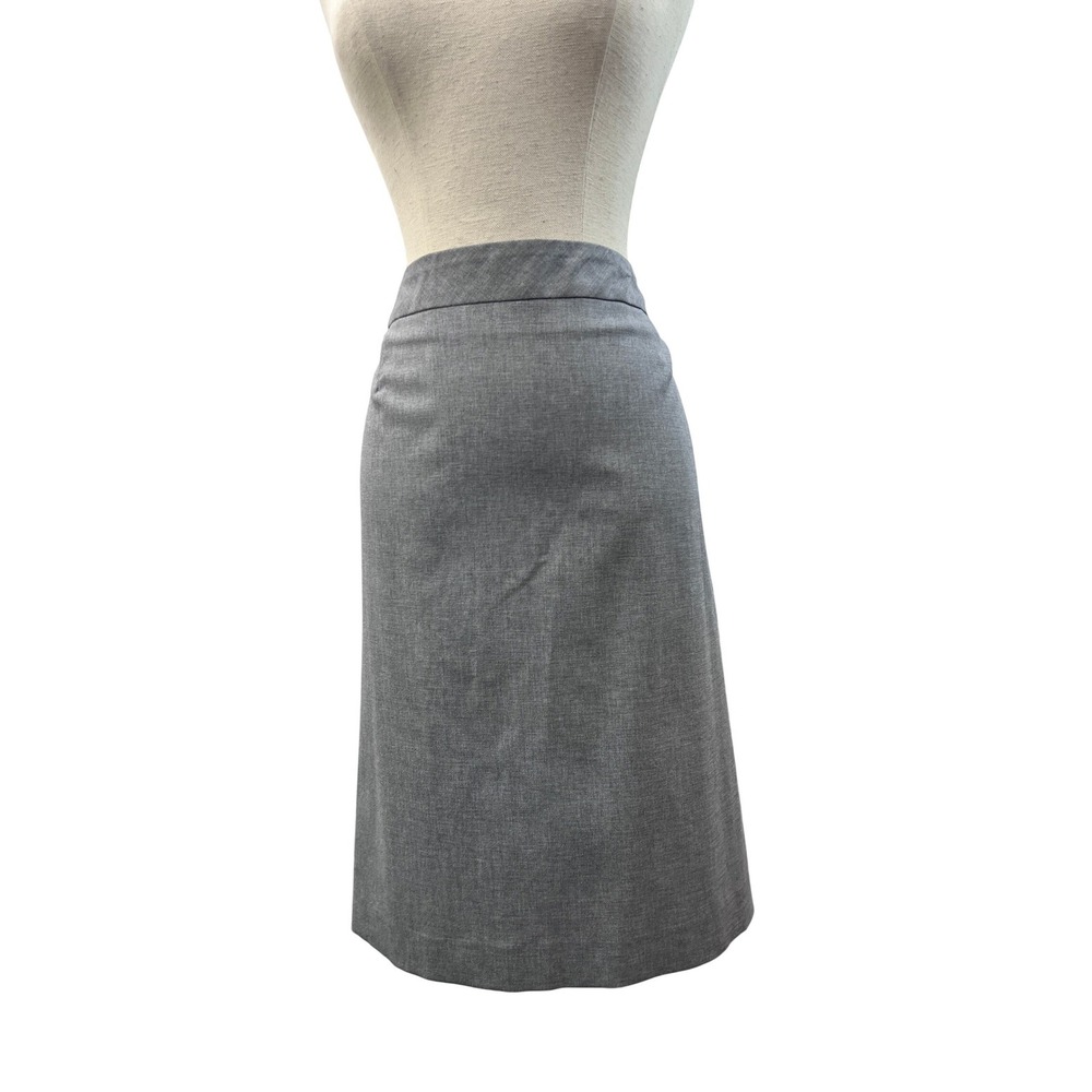 Pendleton Pencil Skirt Womens 16 Grey Excellent Wool Blend Back Vent Made in USA